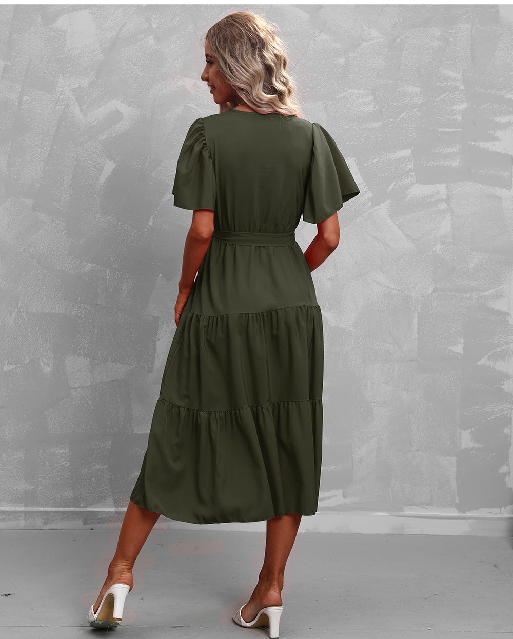 Anaëlle – Robe Élégante Midi pour Femmes – Gracieuse & Polyvalente