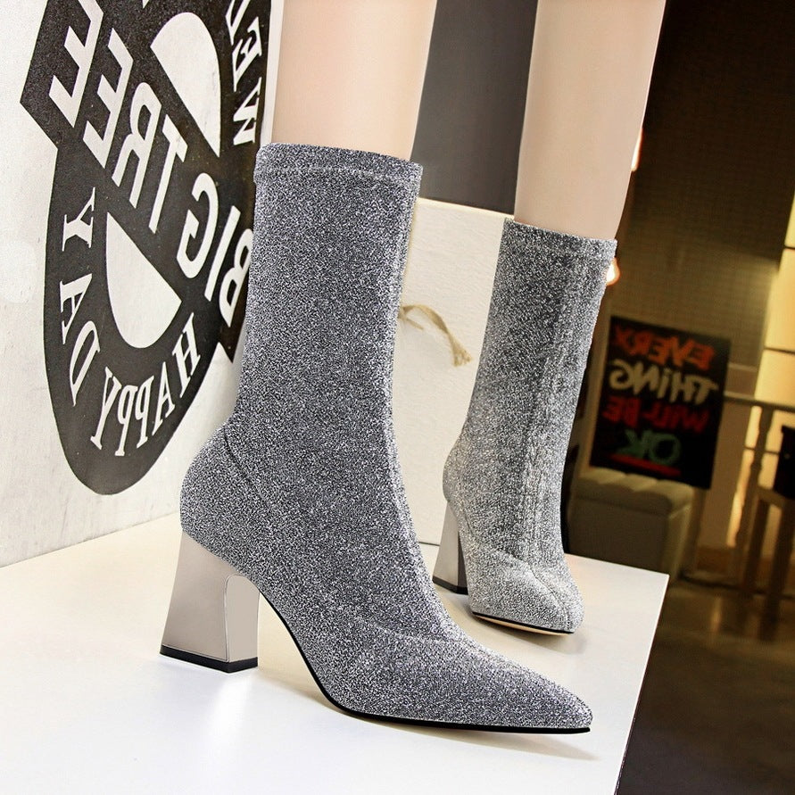 Sequin Ankle Boots for Women – Glamorous & Comfortable