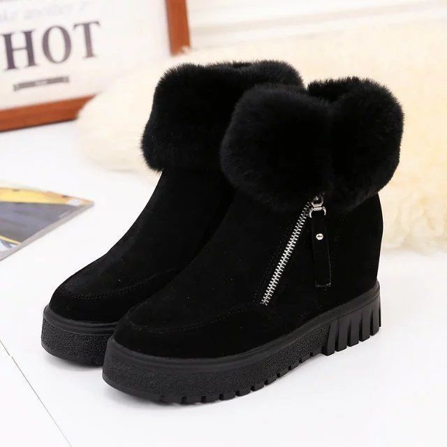 Short Winter Boots for Women – Stylish & Comfortable with Integrated Heel