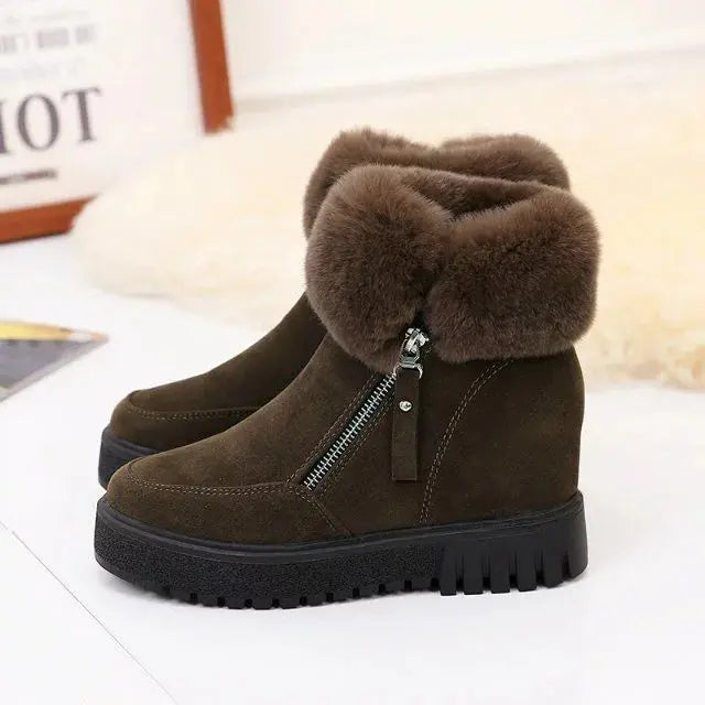 Short Winter Boots for Women – Stylish & Comfortable with Integrated Heel