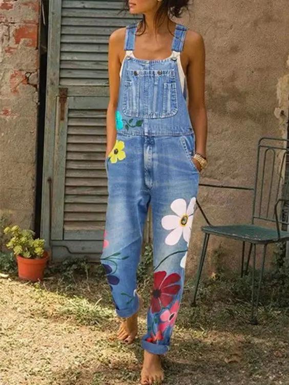 Sleeveless Denim Overalls for Women – Effortless Style & Versatile Fit-Caliboot