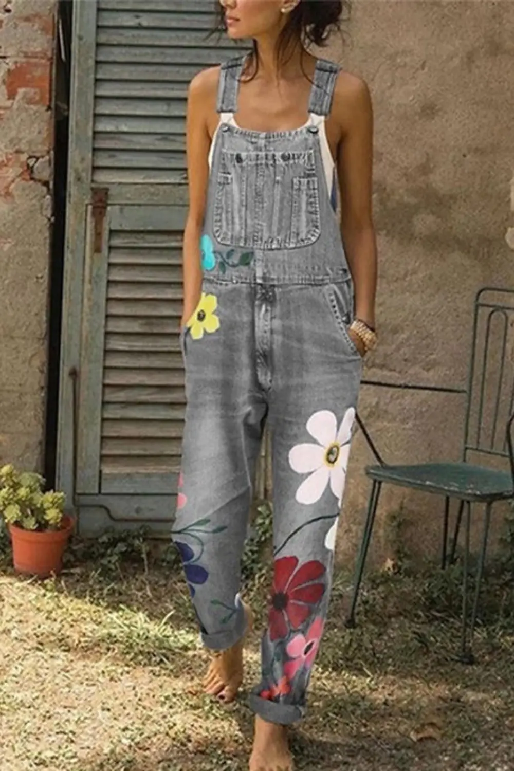 Sleeveless Denim Overalls for Women – Effortless Style & Versatile Fit-Caliboot