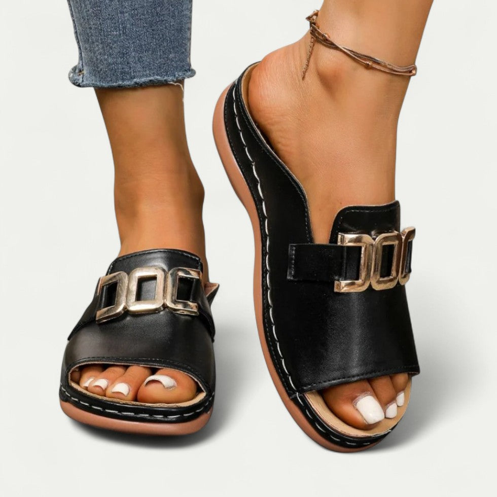 Slip-On Orthopedic Sandals for Women – Chic Comfort & Versatility