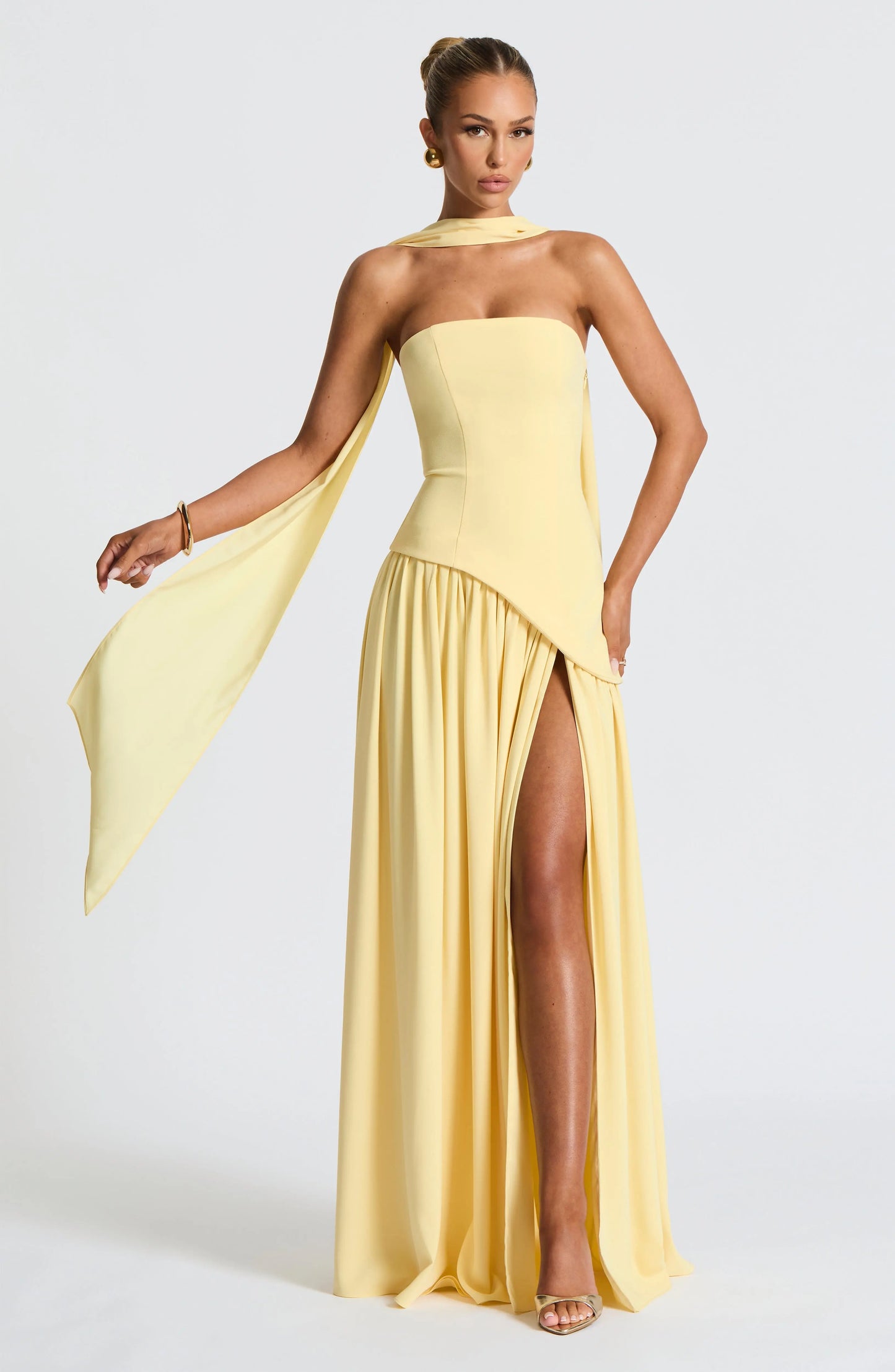 Strapless Maxi Dress for Women – Elegant & Flowing 2