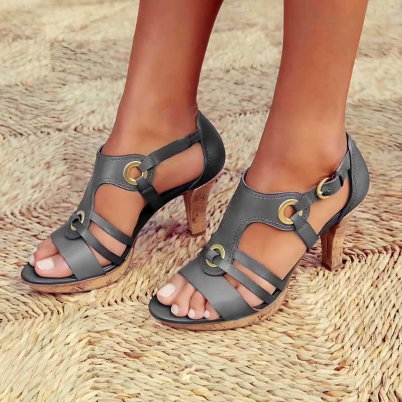 Strappy High-Heeled Sandals for Women – Chic & Elegant Design