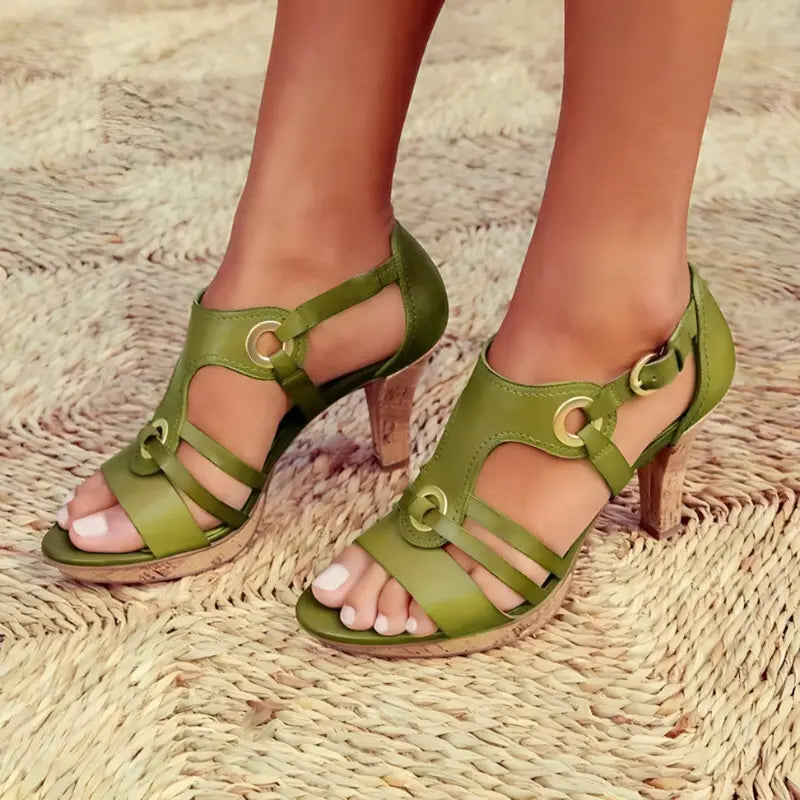 Strappy High-Heeled Sandals for Women β Chic & Elegant Design