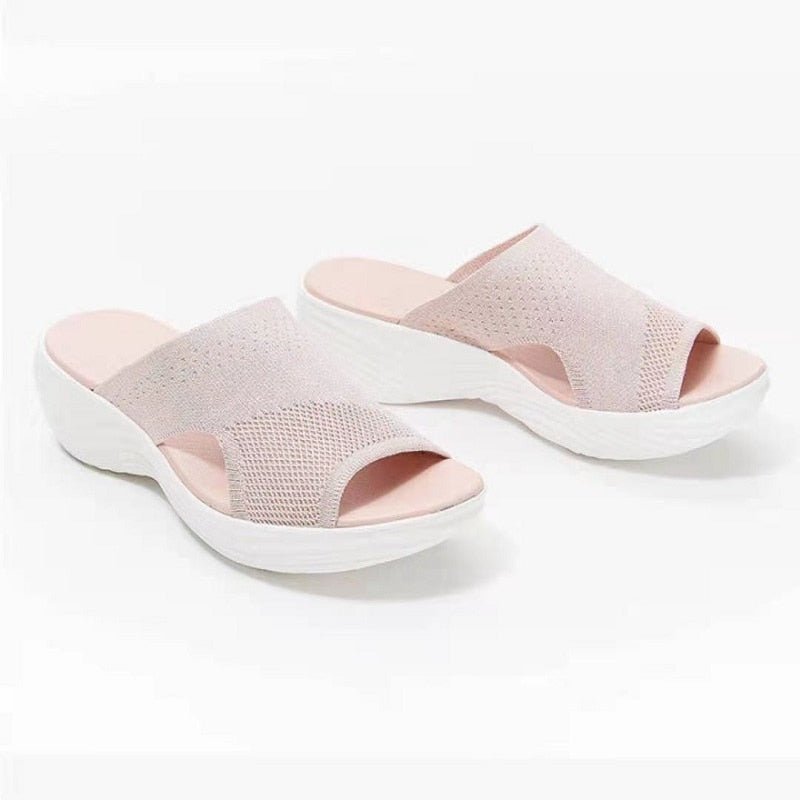 Stretch Knit Open-Toe Sandals for Women – Comfortable & Trendy Design