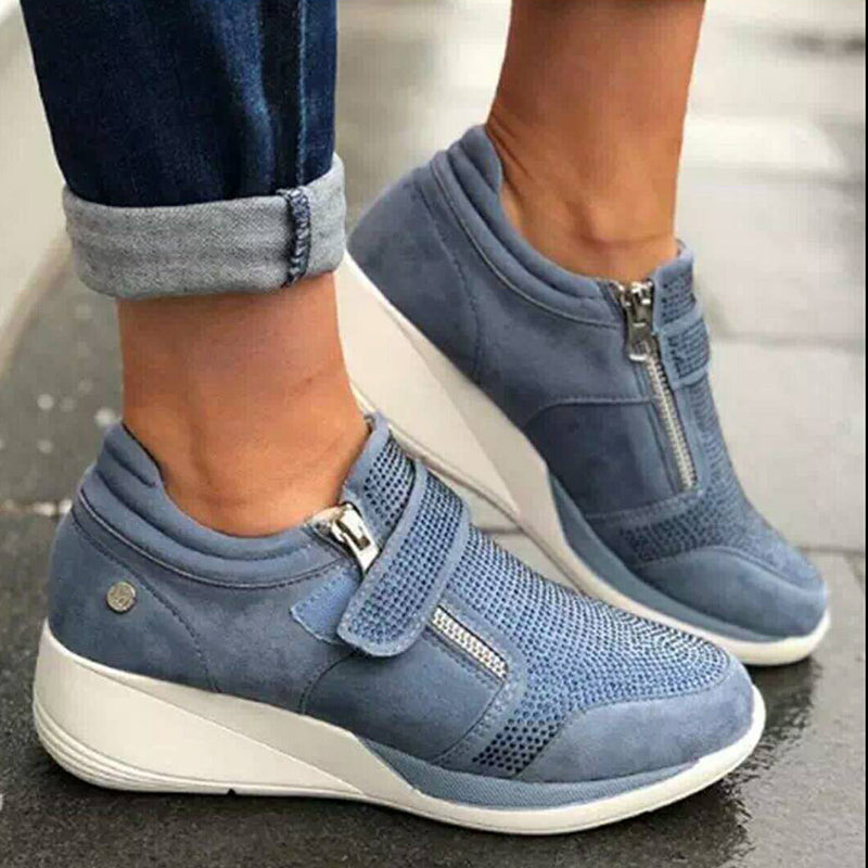 Suede Wedge Sneakers for Women – Stylish & Comfortable Elevation