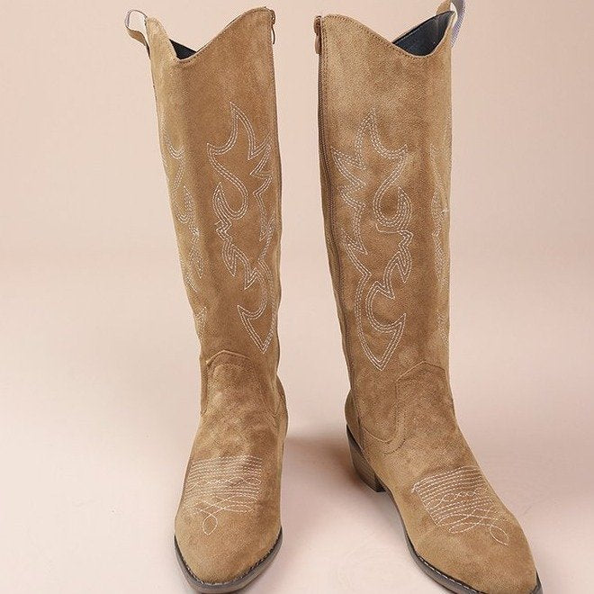 V-Cut Vintage Ankle Boots for Women – Stylish & Comfortable