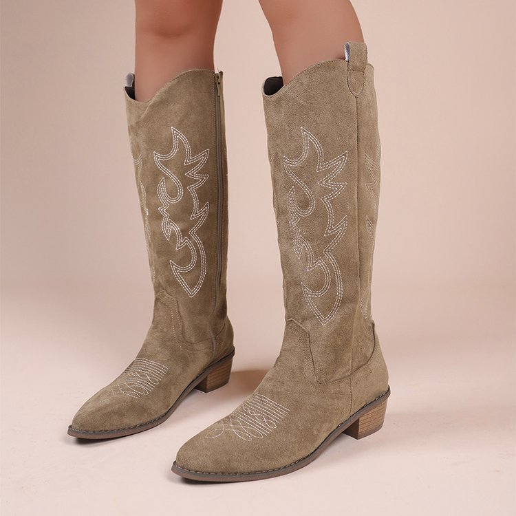 V-Cut Vintage Ankle Boots for Women – Stylish & Comfortable