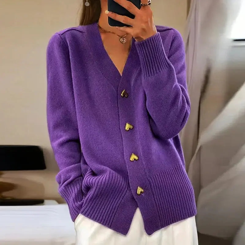 V-Neck Cardigan Sweater for Women – Stylish & Cozy Layering Piece 5