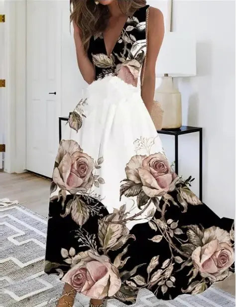 V-Neck Midi Dress for Women – Elegant & Versatile Summer Style 2