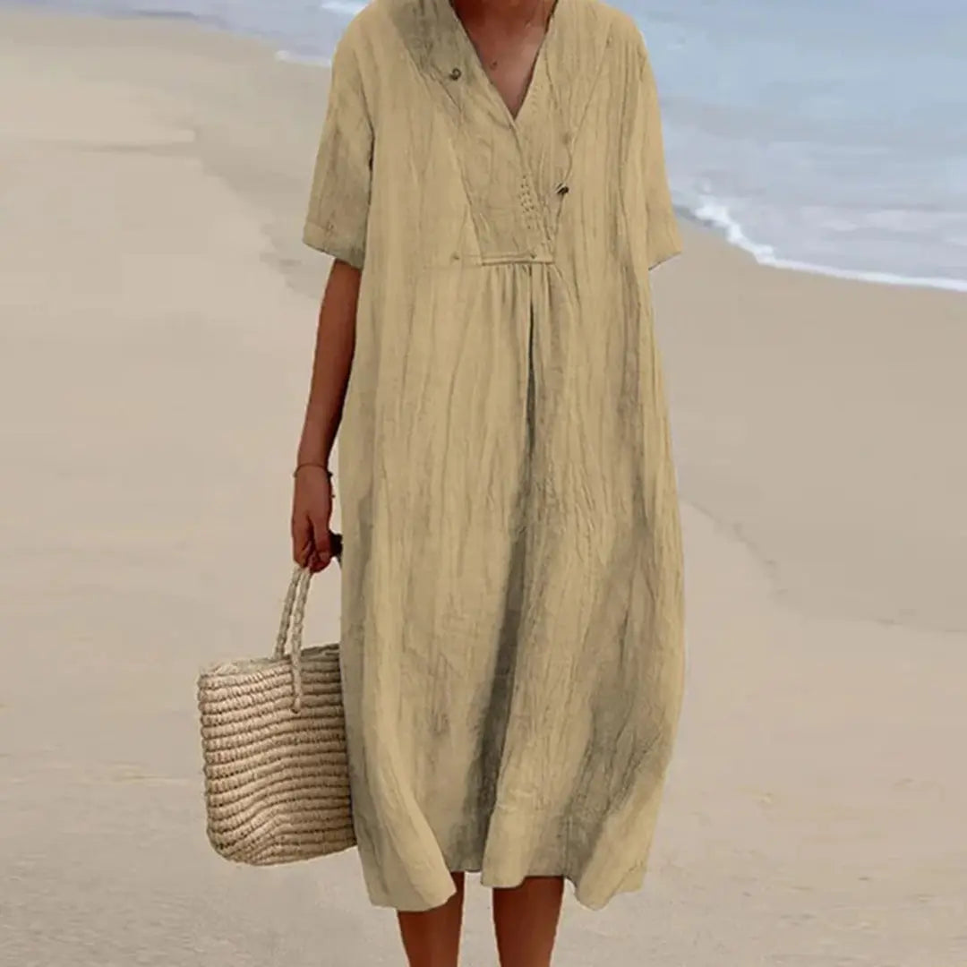 V-Neck Summer Dress for Women – Effortless & Stylish 2