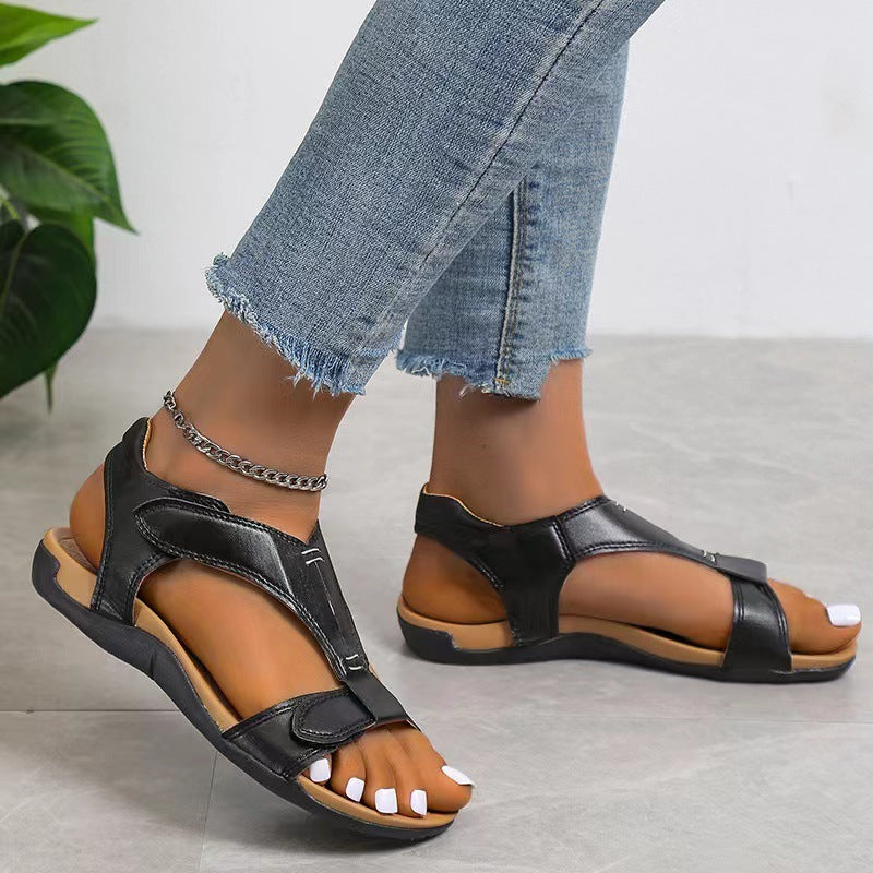 Velcro Strap Platform Sandals for Women – Stylish & Comfortable