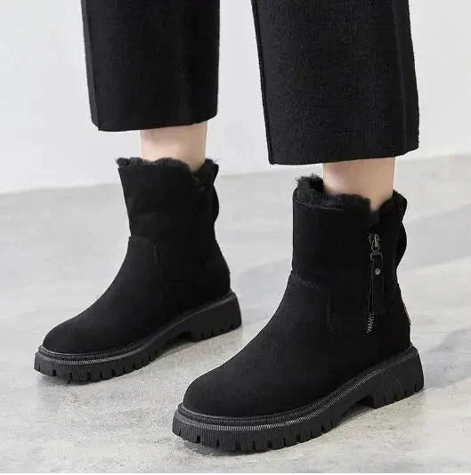 Velvet Snow Boots for Women – Cozy & Stylish Winter Footwear