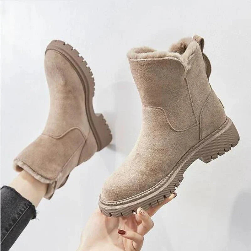 Velvet Snow Boots for Women – Cozy & Stylish Winter Footwear