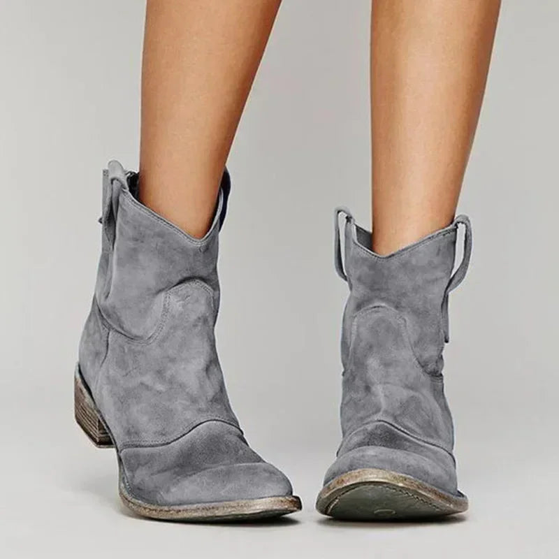 Vintage Cowboy Ankle Boots for Women – Stylish & Comfortable