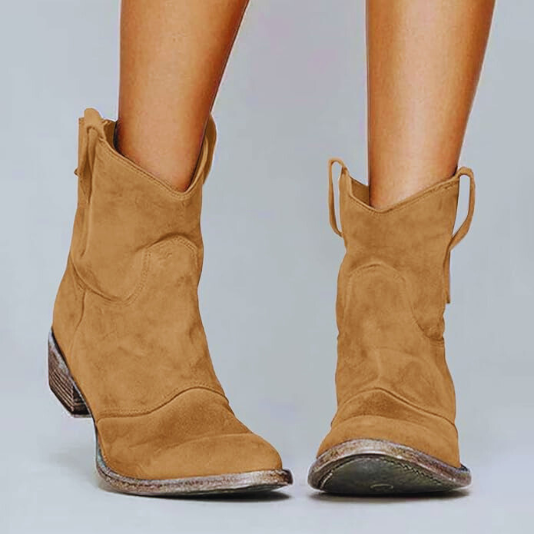 Vintage Cowboy Ankle Boots for Women – Stylish & Comfortable