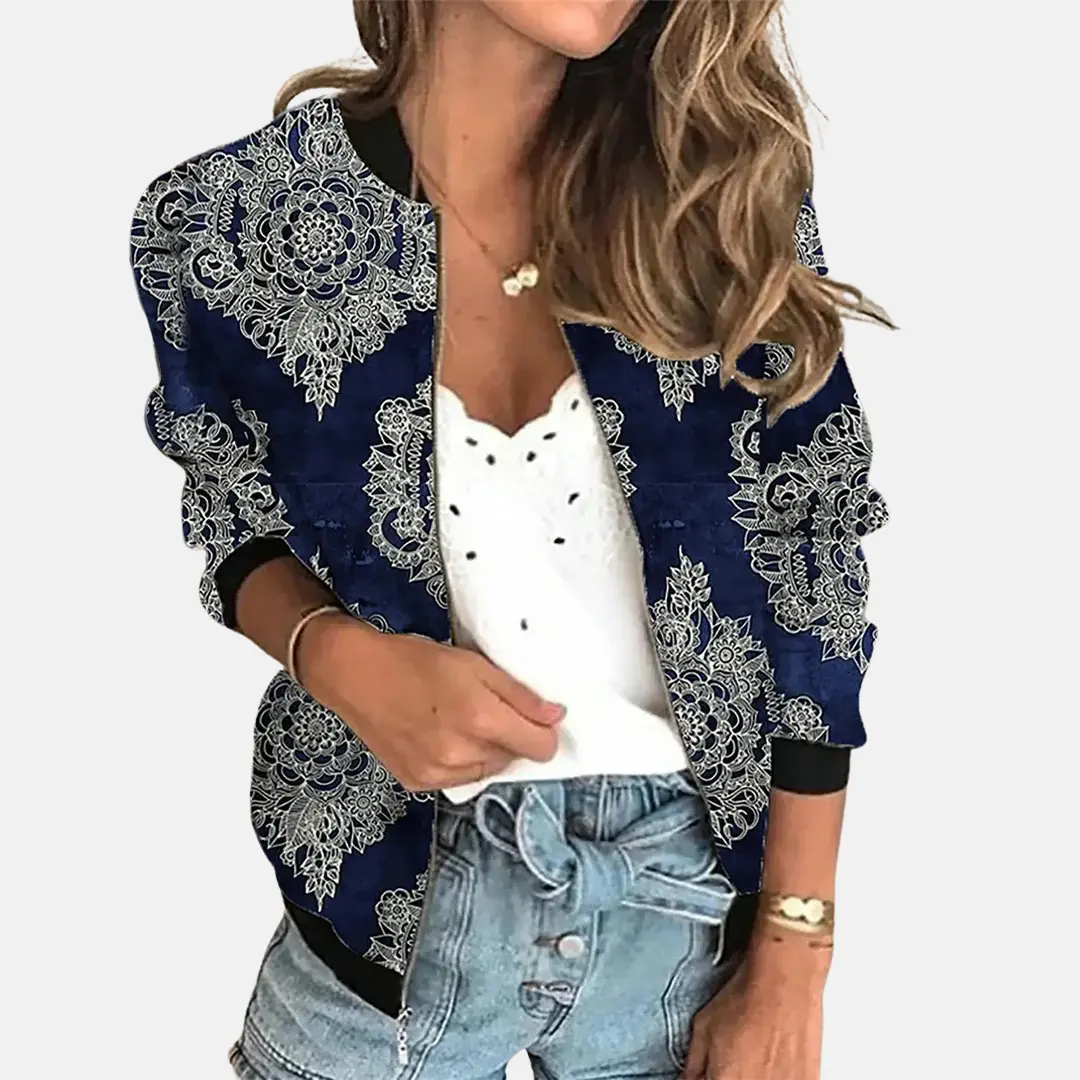 Vintage-Inspired Bomber Jacket for Women – Classic & Versatile-Caliboot