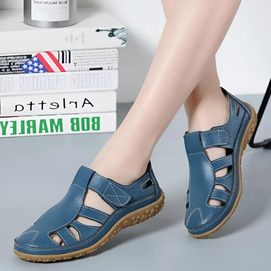 Vintage Leather Sandals for Women – Elegant & Comfortable Design