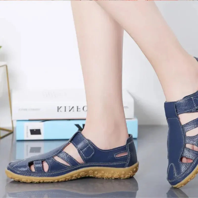 Vintage Leather Sandals for Women – Elegant & Comfortable Design