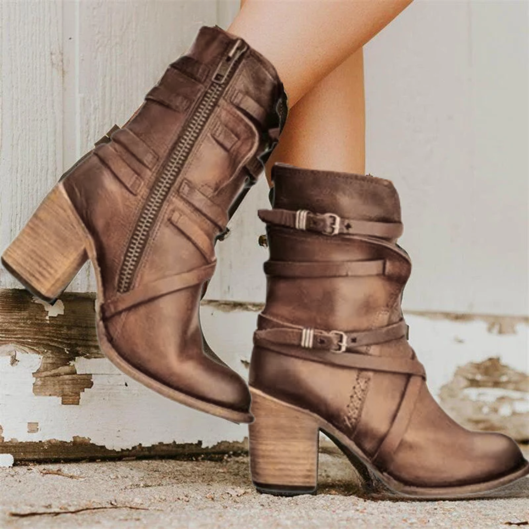 Vintage Mid-Calf Boots for Women – Chic & Comfortable Style