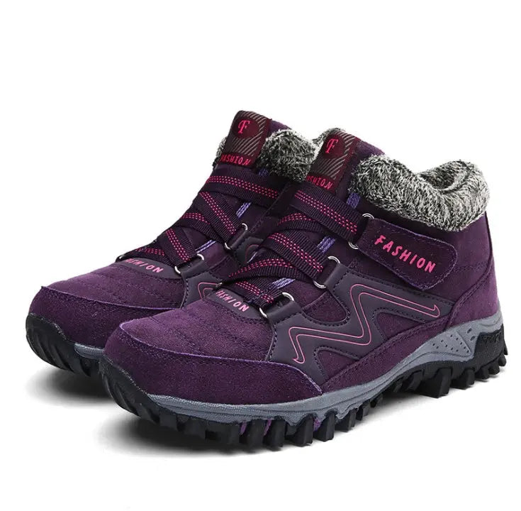 Warm Velvet Outdoor Shoes for Women – Stylish & Comfortable for Winter