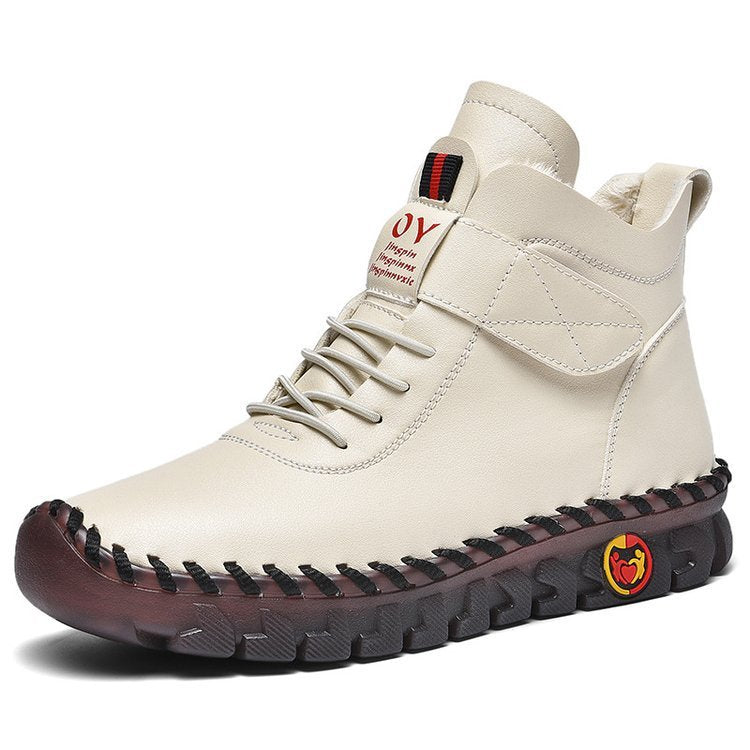 Waterproof Lace-Up Boots for Women – Warm & Stylish Comfort