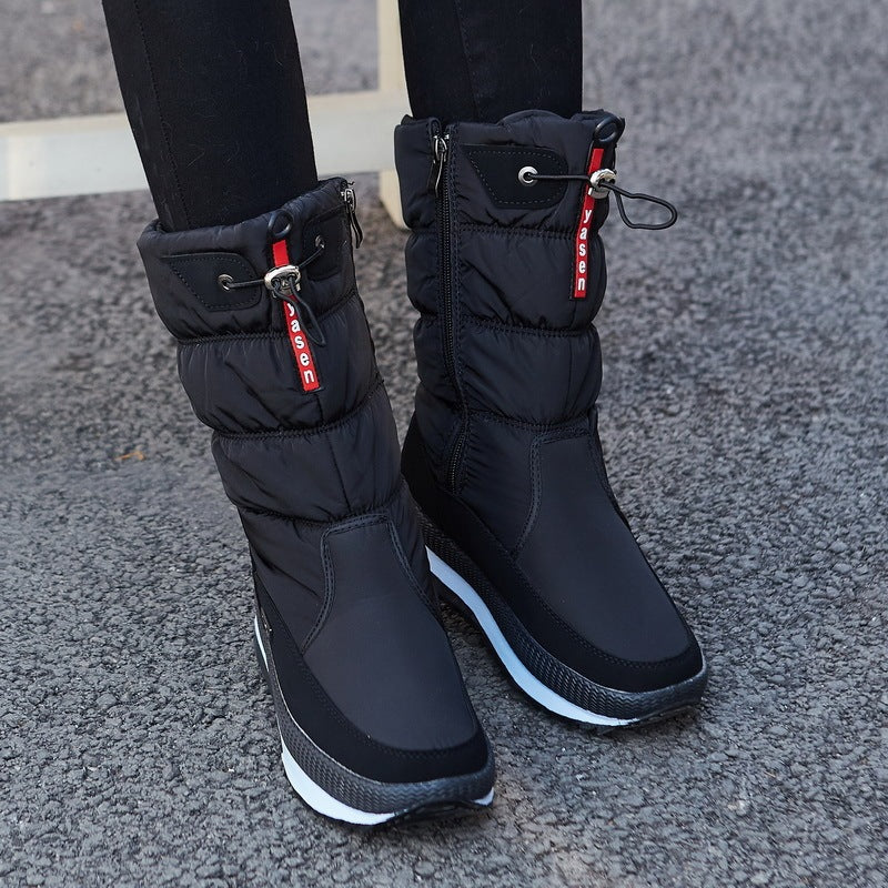 Waterproof Mid-Calf Boots for Women – Cozy & Stylish for Winter