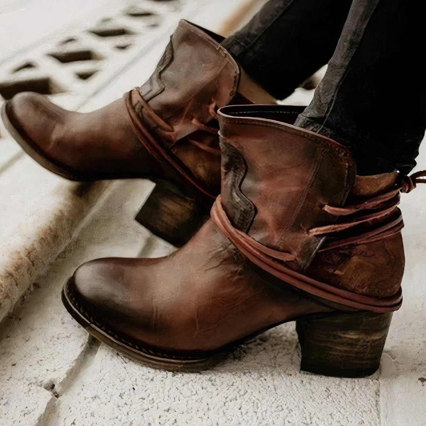 Western-Inspired Ankle Boots for Women – Chic & Comfortable