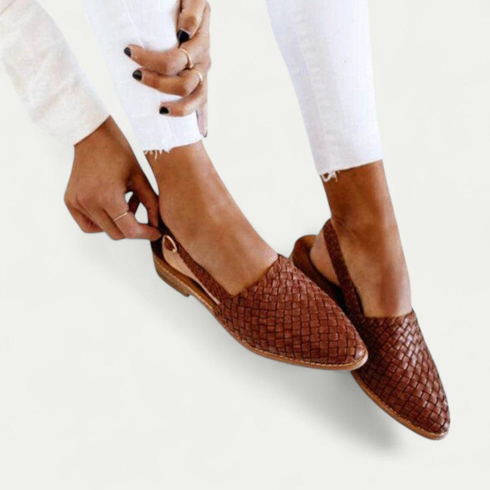 Woven Slingback Flats for Women – Chic & Comfortable Design