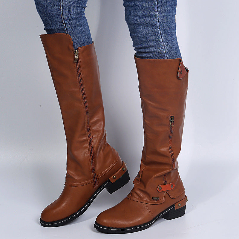 Zip-Up Ankle Boots for Women – Chic & Comfortable Style