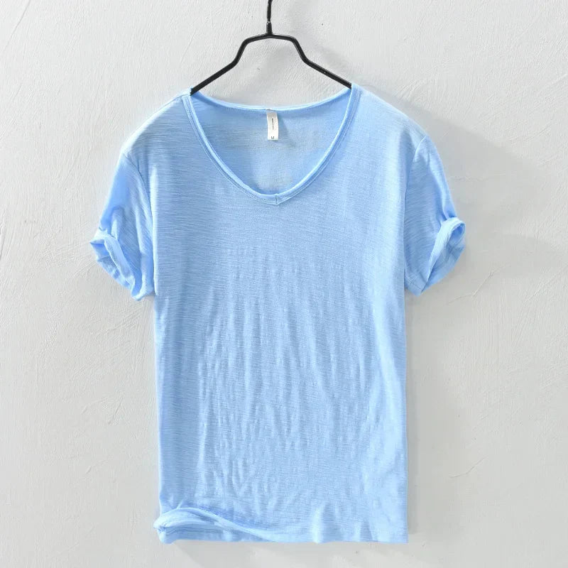 Elias - T-Shirt à Col V pour Hommes – Intemporel & Stylé