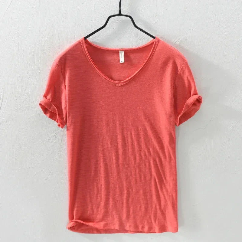 Elias - T-Shirt à Col V pour Hommes – Intemporel & Stylé