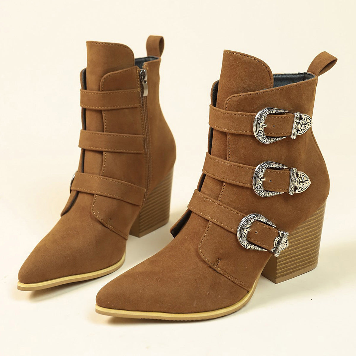 Bottes Mi-Mollet Rétro Automne-Hiver