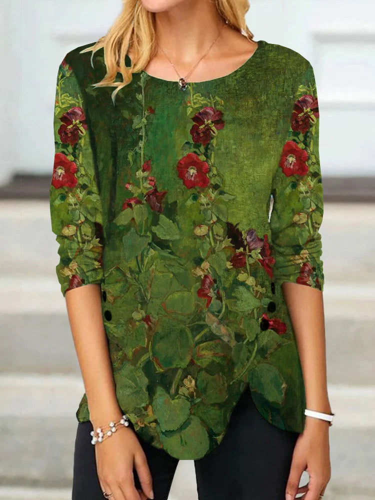 Salomé – T-Shirt Boutonné pour Femmes – Tendance & Original