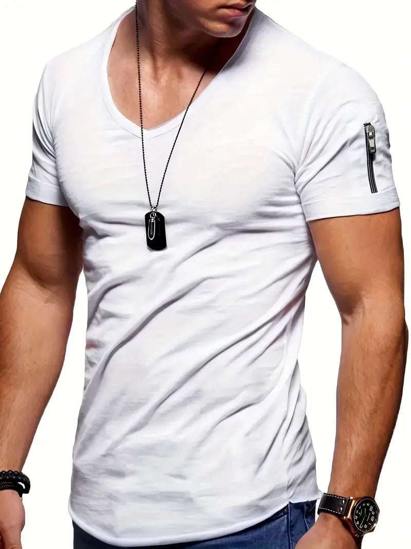 Barten - T-shirt à Col V pour Hommes – Confortable & Moderne