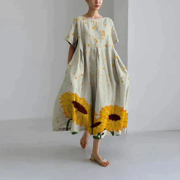 Florie – Robe à Imprimé Floral pour Femmes – Décontractée & Élégante