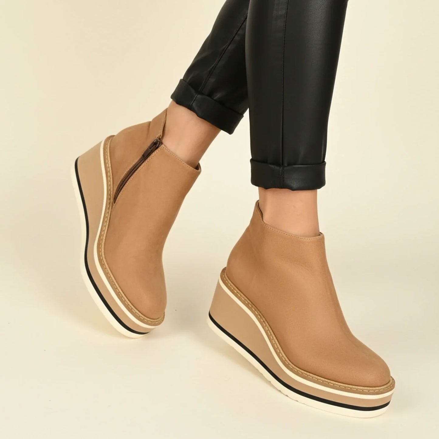 Platform Wedge Ankle Boots for Women – Stylish & Comfortable Design