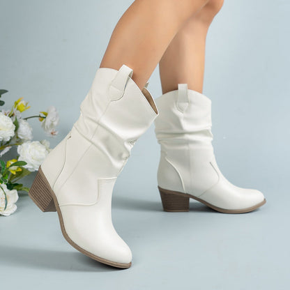 Samantha | Women's Winter Cowboy-Inspired Heeled Boots Caliboot