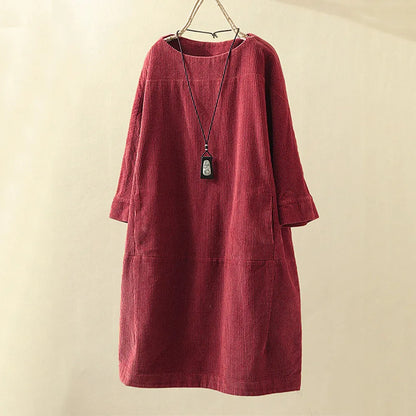 Divina –  Robe en Velours pour Femmes – Décontractée & Chic