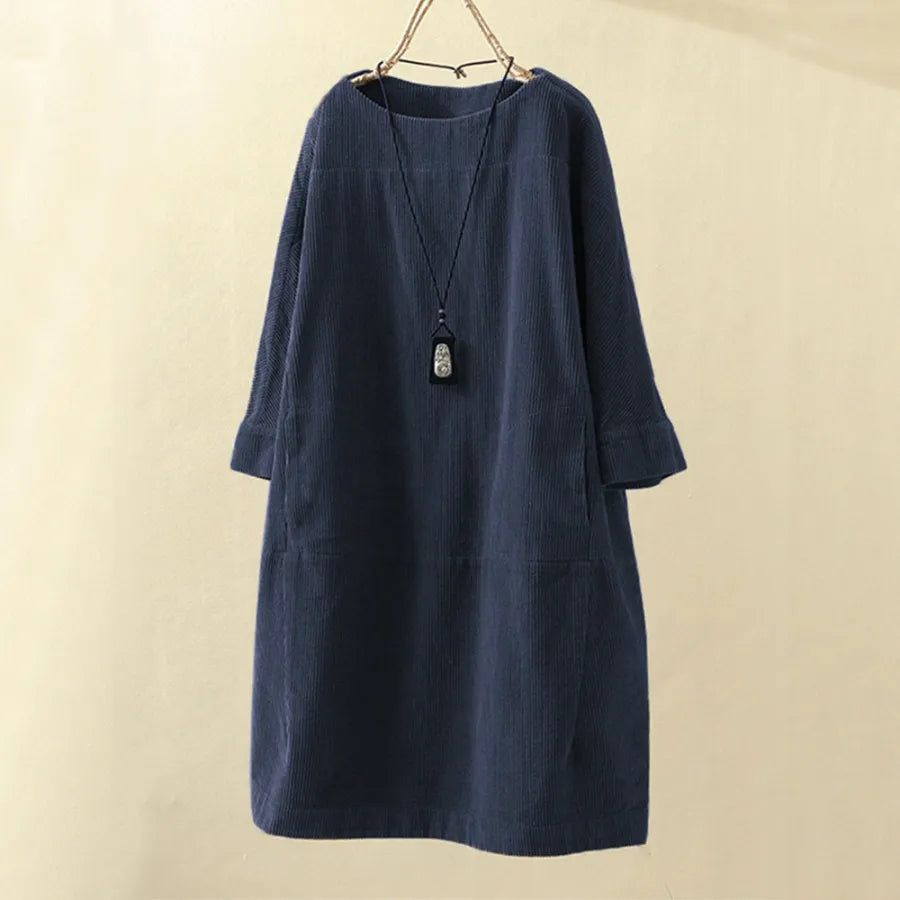 Divina –  Robe en Velours pour Femmes – Décontractée & Chic