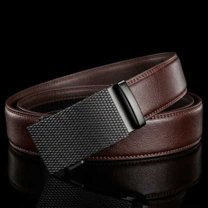 Adjustable Fit Belt with Textured Buckle for Men – Stylish & Durable Caliboot
