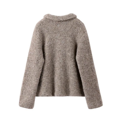 Cropped Collared Wool Cardigan for Women – Cozy Stylish Comfort Caliboot