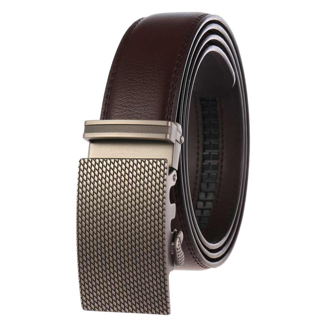 Adjustable Fit Belt with Textured Buckle for Men – Stylish & Durable Caliboot