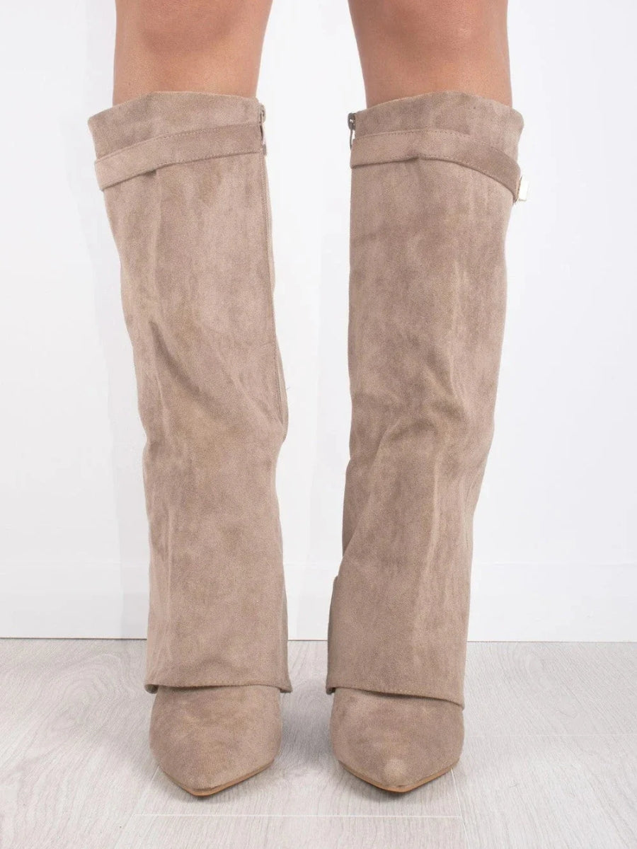 Emily | Women’s Leather Thigh-High Boots with Buckle Caliboot