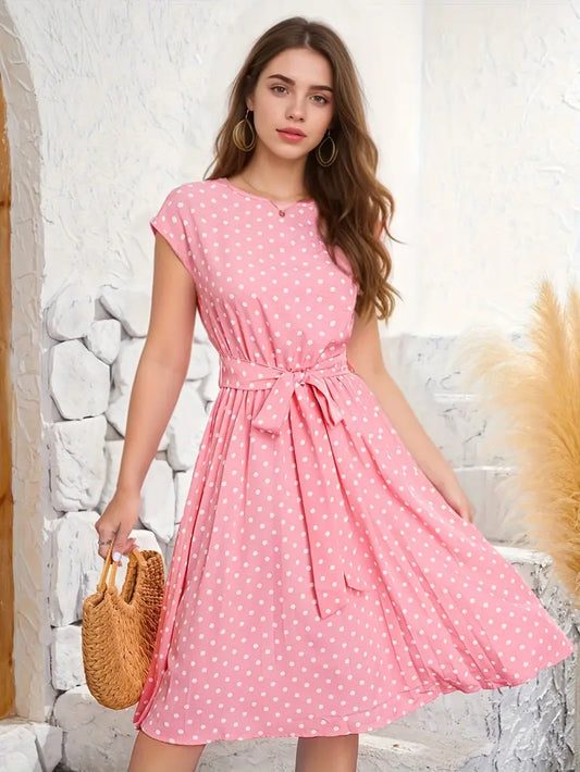 Lianne - Robe Plissée pour Femmes – Décontractée & Stylée