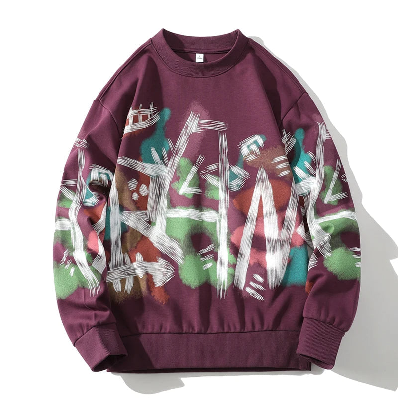 Urban Graffiti Oversized Sweatshirt Caliboot