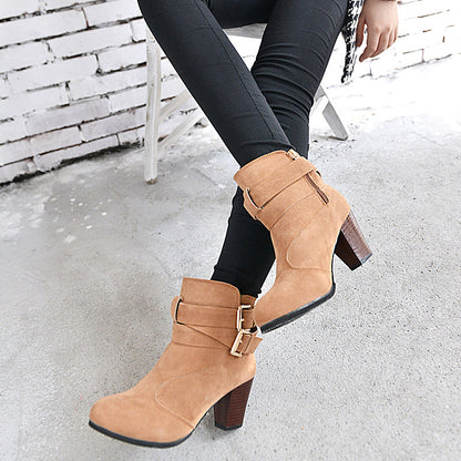 Bottines à Talons Hauts en Suède