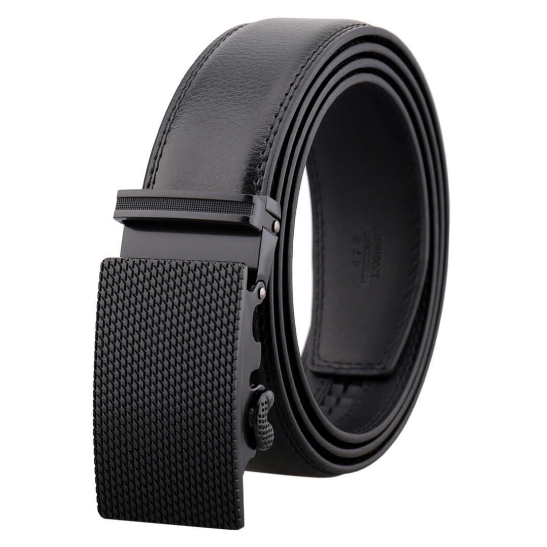 Adjustable Fit Belt with Textured Buckle for Men – Stylish & Durable Caliboot
